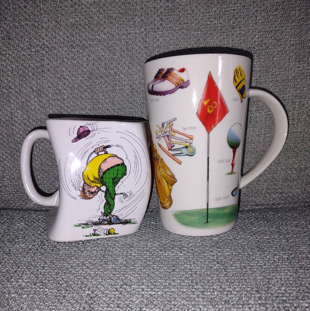 Firm Final Price!*Golfer's Mug Lot(2)